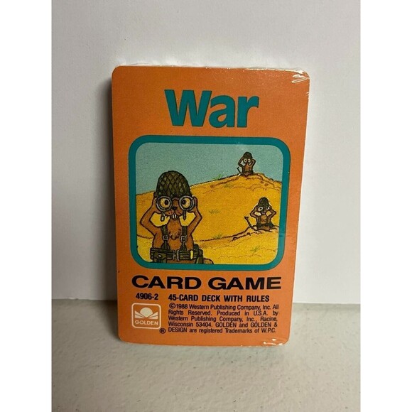Vintage 1988 Golden WAR Card Game 4906-2 Sealed Rare 45 Deck - Picture 2 of 7